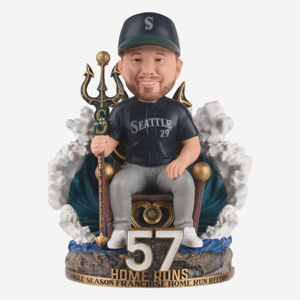Cal Raleigh Seattle Mariners All Time Single-Season Home Run Record Bobblehead FOCO - FOCO.com