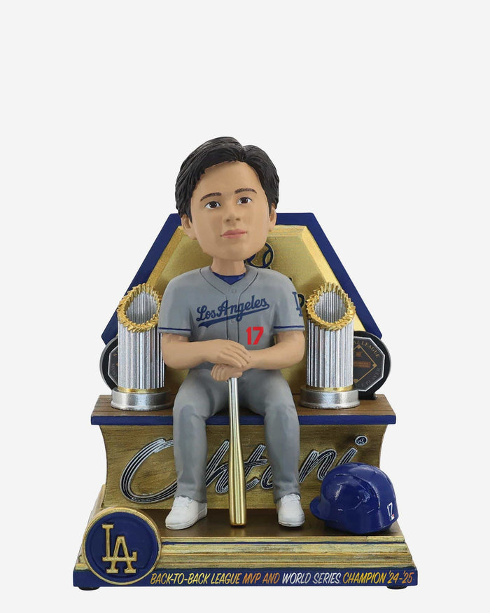 Shohei Ohtani Los Angeles Dodgers Back to Back League MVP and World Series Champion Mini Bobblehead FOCO - FOCO.com