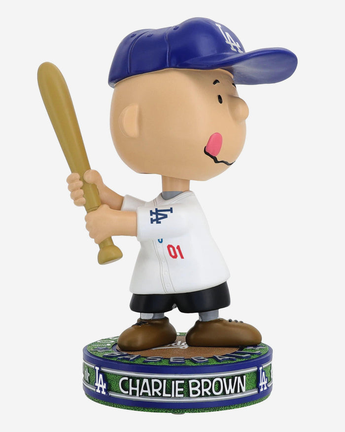 Los Angeles Dodgers Charlie Brown Peanuts Batting Bighead Bobblehead FOCO - FOCO.com