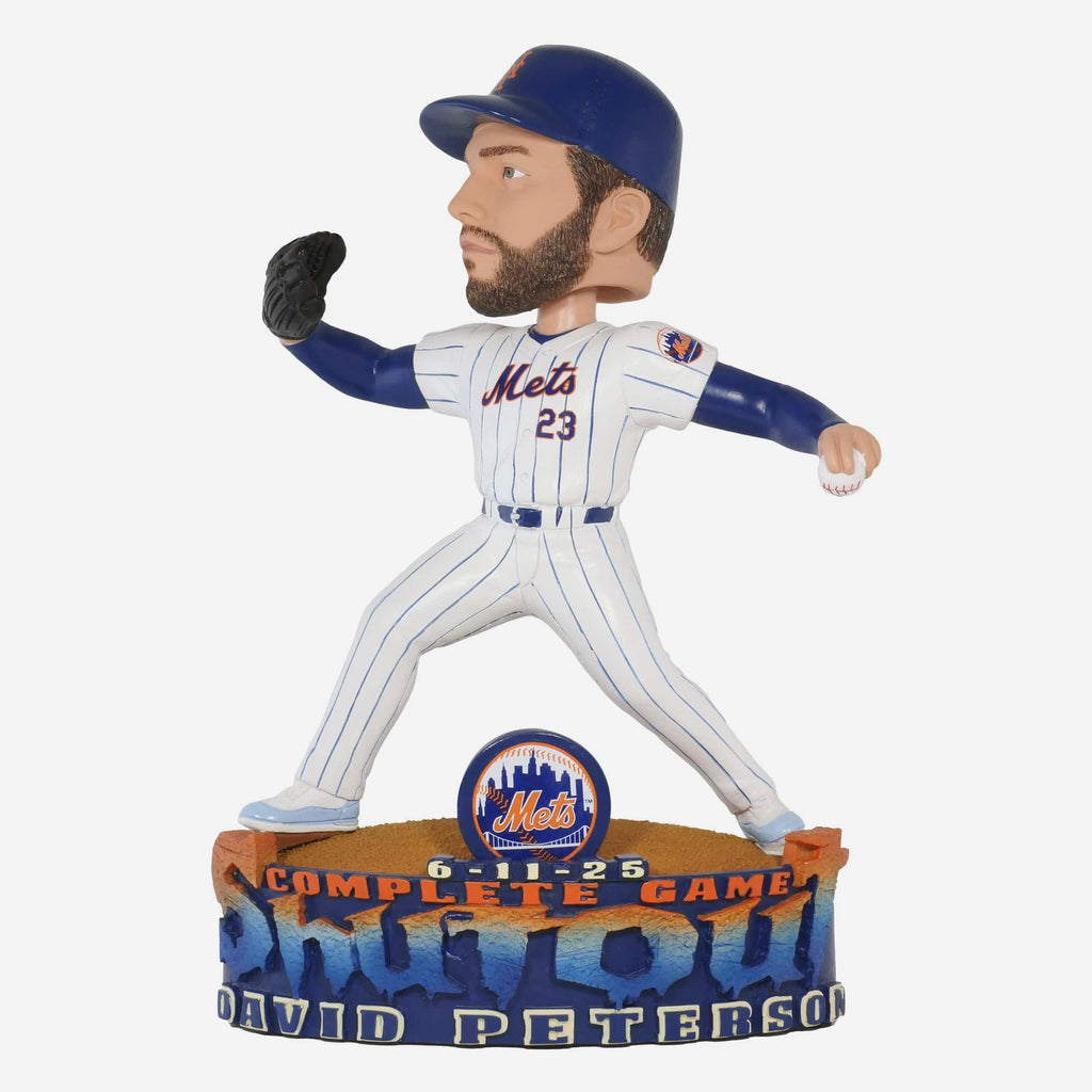 David Peterson New York Mets Complete Game Shutout Bobblehead FOCO - FOCO.com