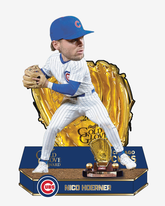 Nico Hoerner Chicago Cubs 2025 Gold Glove Bobblehead FOCO - FOCO.com