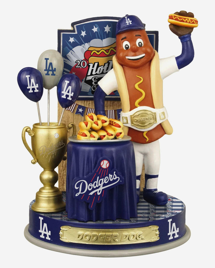 Dodger Dog Los Angeles Dodgers Hot Dog Eating Contest Bobblehead FOCO - FOCO.com