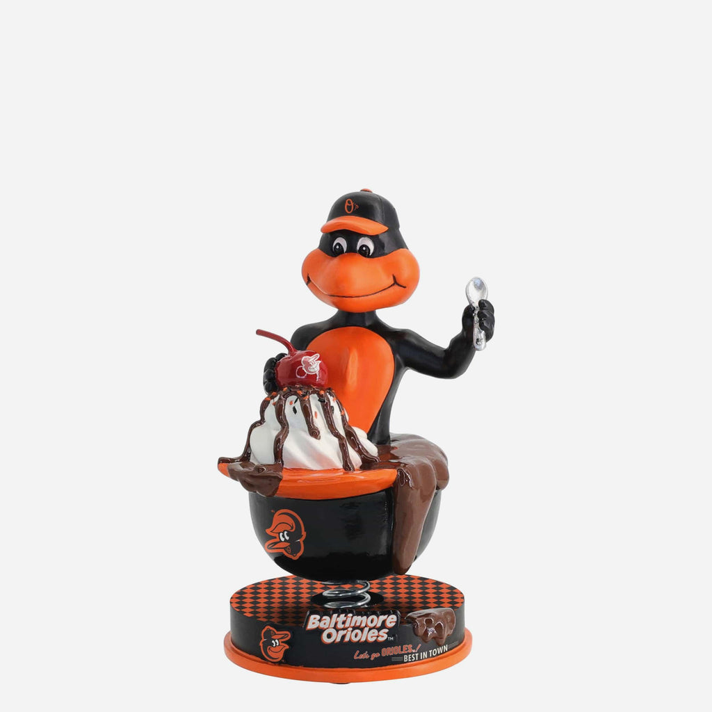 The Oriole Bird Baltimore Orioles Ice Cream Helmet Mascot Bobblehead FOCO