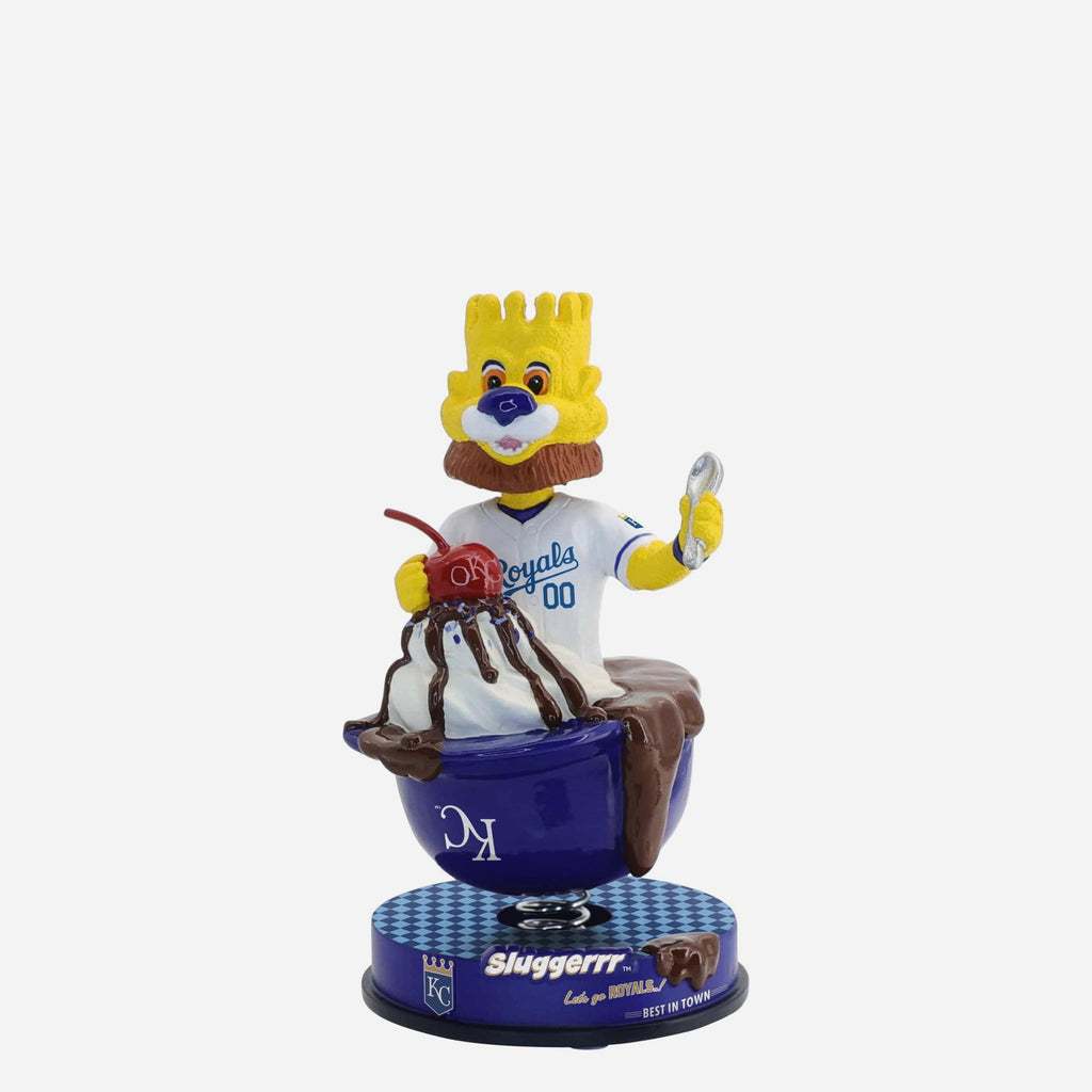 Sluggerrr Kansas City Royals Ice Cream Helmet Mascot Bobblehead FOCO - FOCO.com