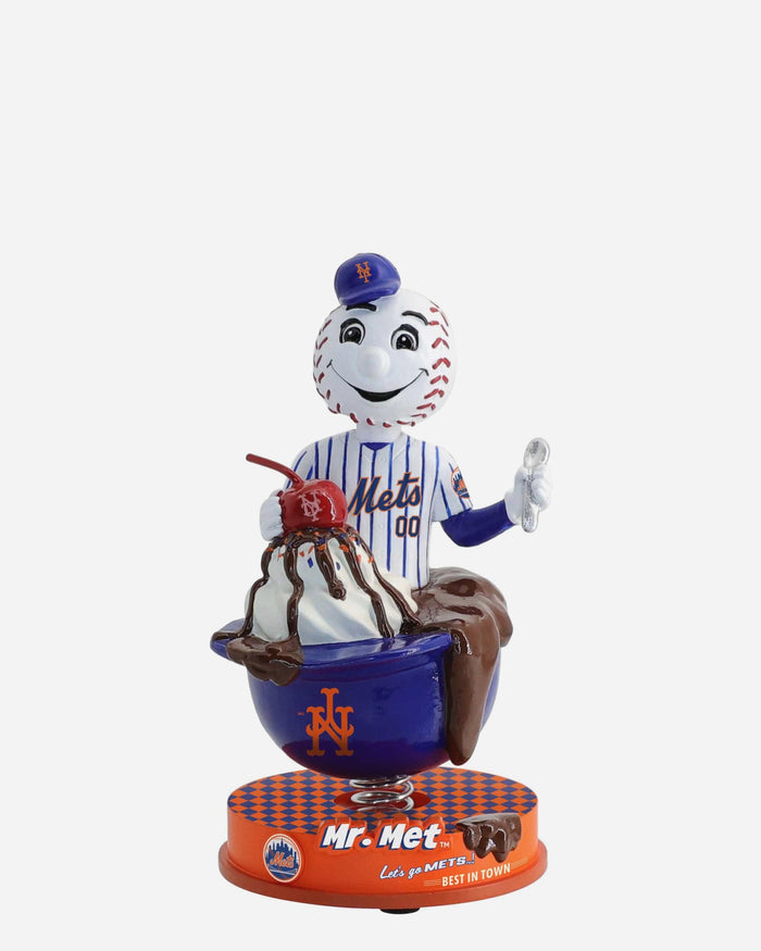Mr Met New York Mets Ice Cream Helmet Mascot Bobblehead FOCO - FOCO.com
