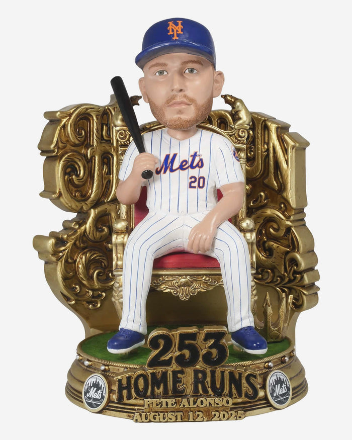 Pete Alonso New York Mets Home Run King Bobblehead FOCO - FOCO.com