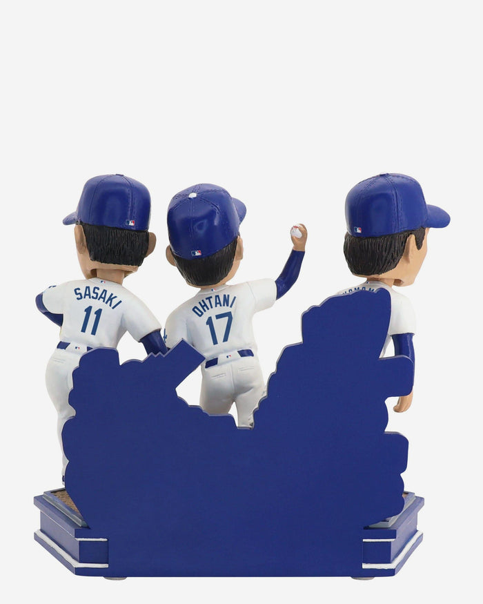 Roki Sasaki & Shohei Ohtani & Yoshinobu Yamamoto Los Angeles Dodgers Big 3 Triple Bobblehead FOCO - FOCO.com