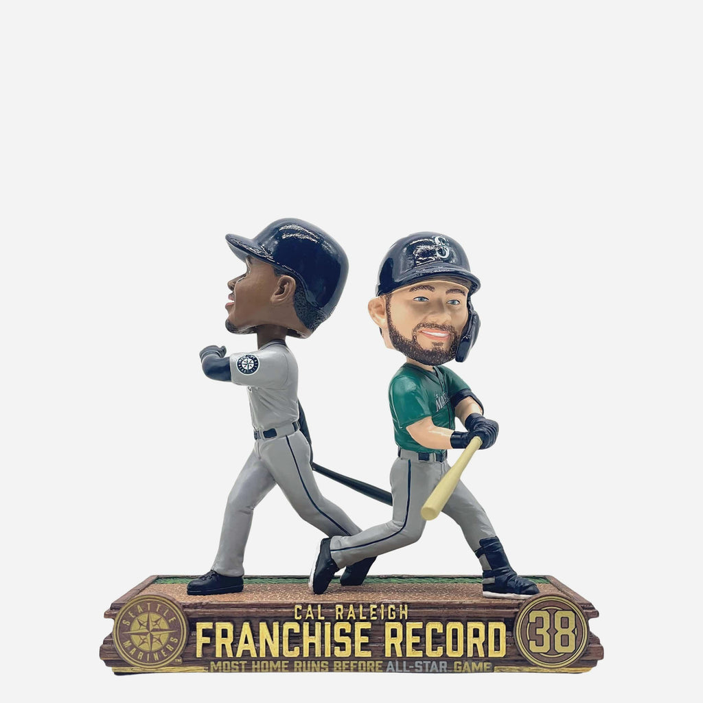 Cal Raleigh & Ken Griffey Jr Seattle Mariners Most Pre-All Star Home Runs Franchise Record Mini Dual Bobblehead FOCO - FOCO.com
