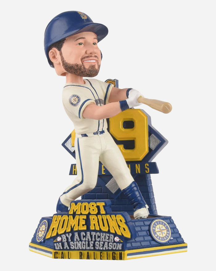 Cal Raleigh Seattle Mariners Single Season Catcher Home Run MLB Record Bobblehead