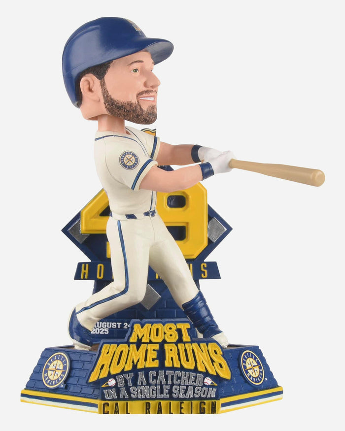 Cal Raleigh Seattle Mariners Single Season Catcher Home Run MLB Record Bobblehead