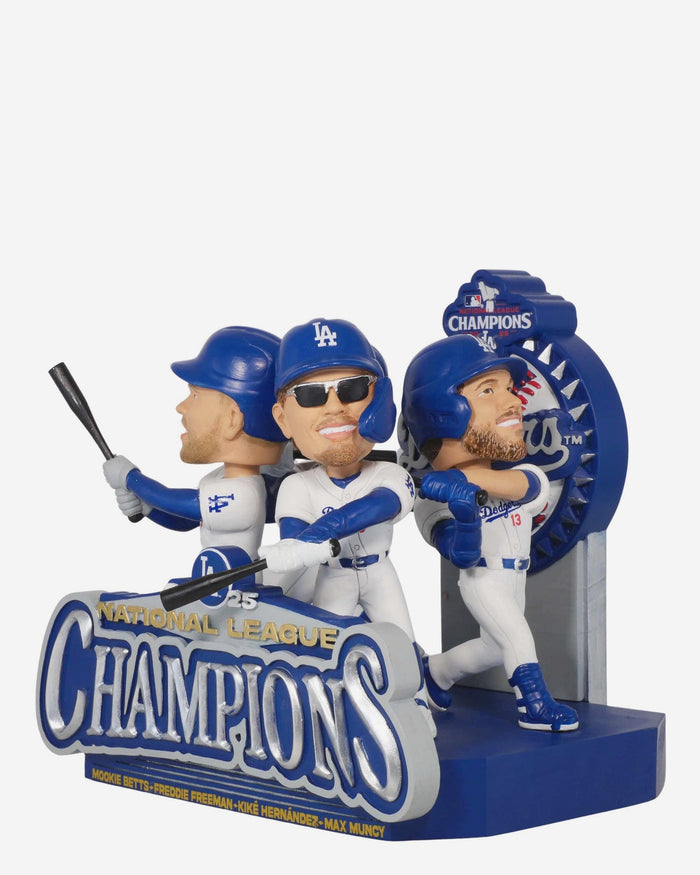 Los Angeles Dodgers 2025 National League Champions Hitters Mini Bobblehead Scene FOCO - FOCO.com