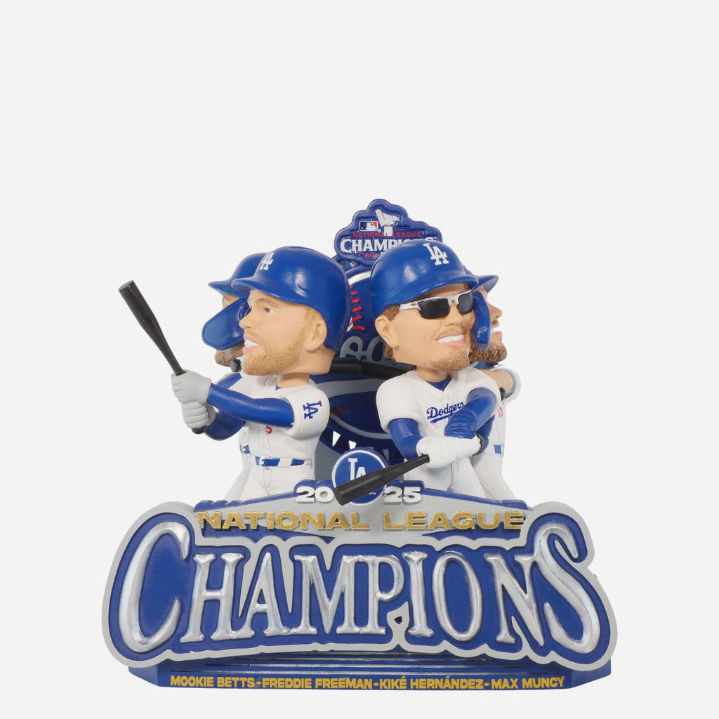 Los Angeles Dodgers 2025 National League Champions Hitters Mini Bobblehead Scene FOCO - FOCO.com