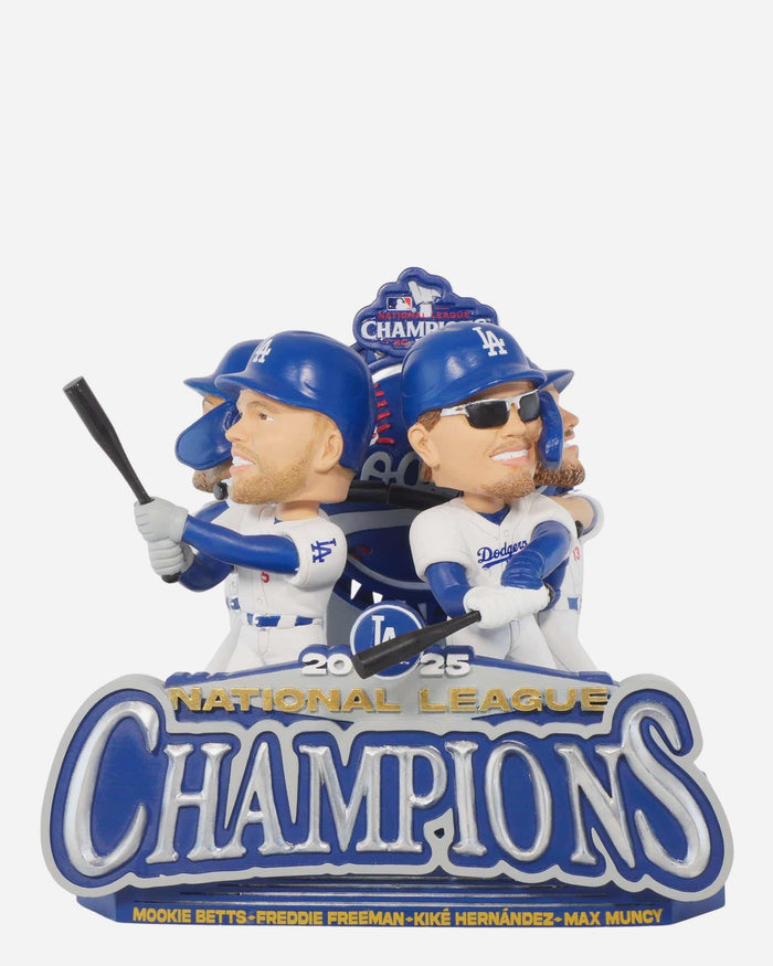 Los Angeles Dodgers 2025 National League Champions Hitters Mini Bobblehead Scene FOCO - FOCO.com