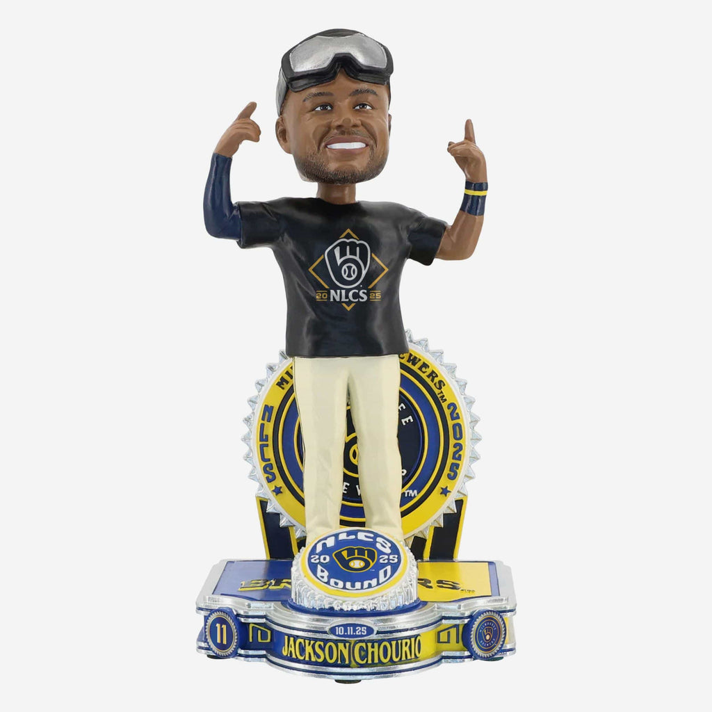 Jackson Chourio Milwaukee Brewers 2025 NLCS Playoff Bound Bobblehead FOCO - FOCO.com
