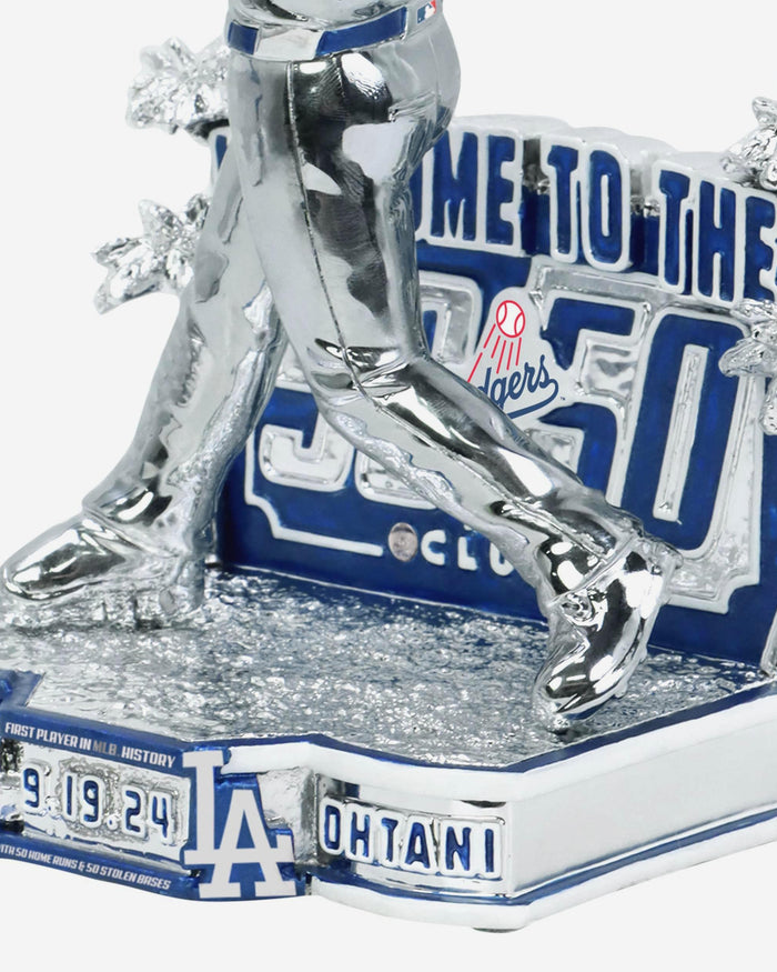 Shohei Ohtani Los Angeles Dodgers Welcome To The 50/50 Club One Year Anniversary Electroplated Bobblehead FOCO - FOCO.com