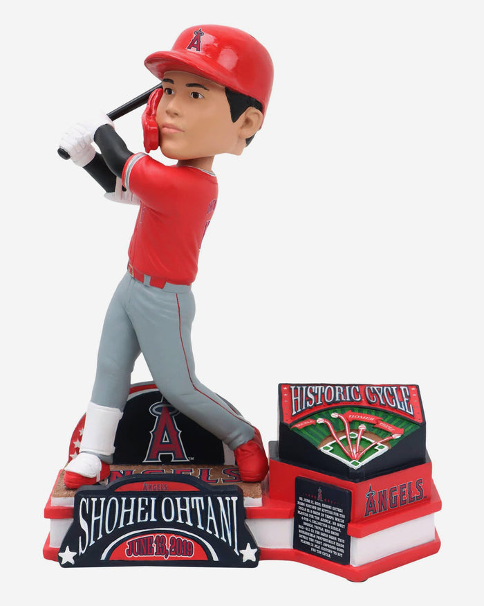 Shohei Ohtani Los Angeles Angels Historic Cycle Bobblehead FOCO - FOCO.com