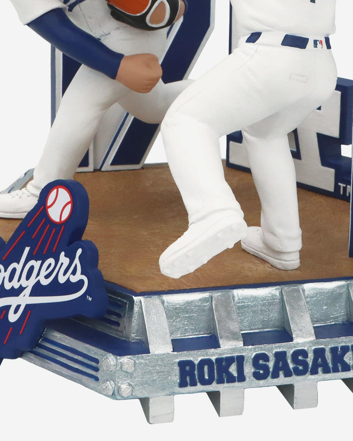 Roki Sasaki & Shohei Ohtani Los Angeles Dodgers Pitching Dual Bobblehead FOCO - FOCO.com