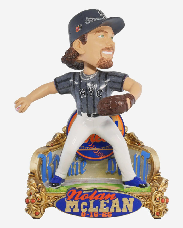 Nolan McLean New York Mets Rookie Debut Bobblehead FOCO - FOCO.com