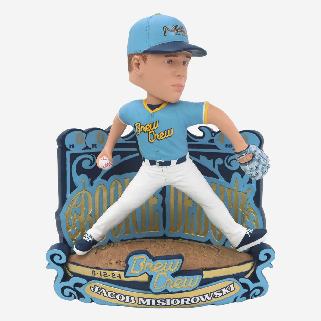 Jacob Misiorowski Milwaukee Brewers Major League Debut Bobblehead FOCO - FOCO.com