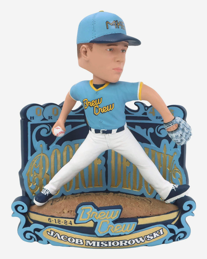 Jacob Misiorowski Milwaukee Brewers Major League Debut Bobblehead FOCO - FOCO.com