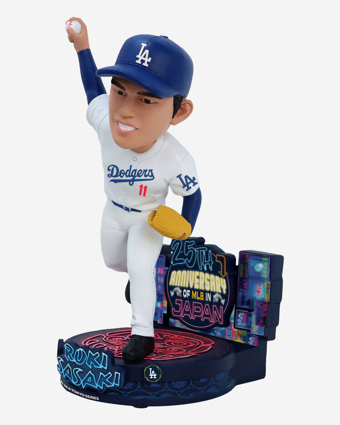 Roki Sasaki Los Angeles Dodgers 2025 MLB in Japan 25th Anniversary Bobblehead FOCO - FOCO.com