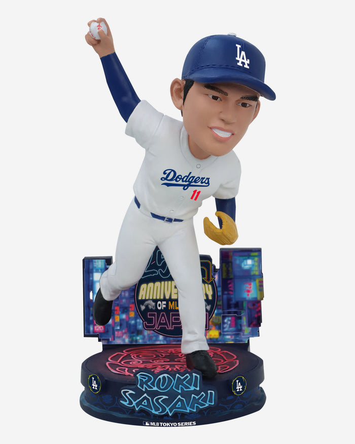 Roki Sasaki Los Angeles Dodgers 2025 MLB in Japan 25th Anniversary Bobblehead FOCO - FOCO.com