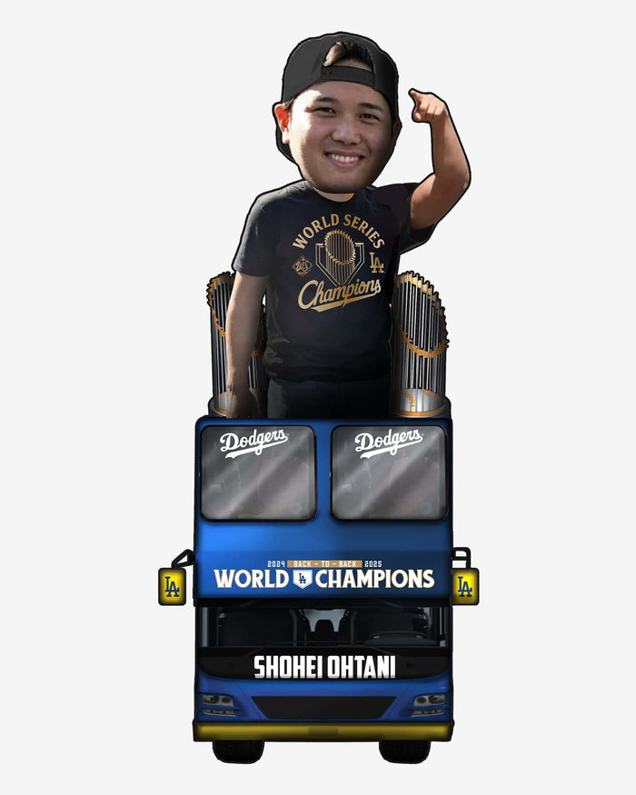 Shohei Ohtani Los Angeles Dodgers 2025 World Series Back to Back Champions Parade Bus Bobblehead
