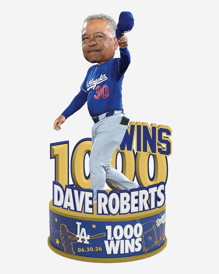 Dave Roberts Los Angeles Dodgers 1,000 Career Wins Bobblehead