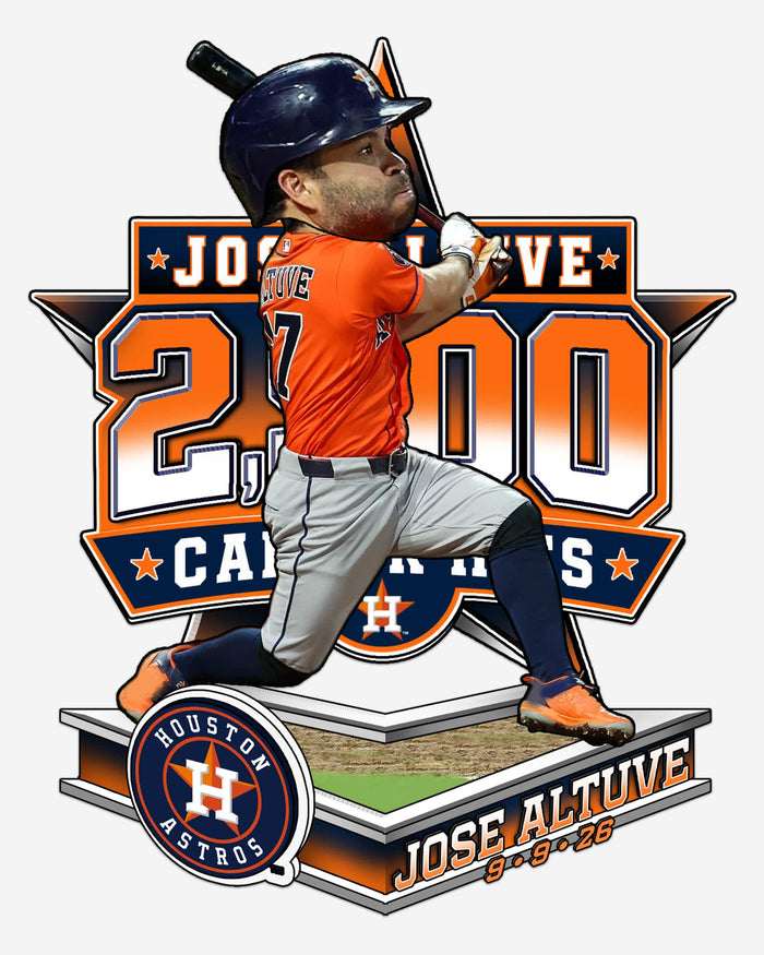 Jose Altuve Houston Astros 2500th Career Hit Milestone Bobblehead
