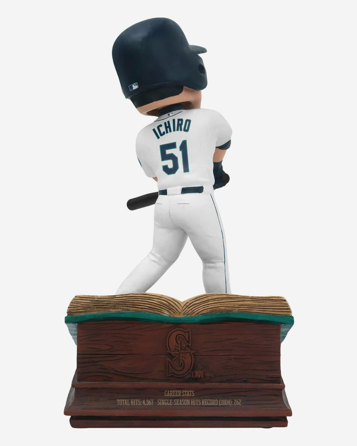 Ichiro Suzuki Seattle Mariners Single-Season Hits Record Book Bobblehead FOCO - FOCO.com