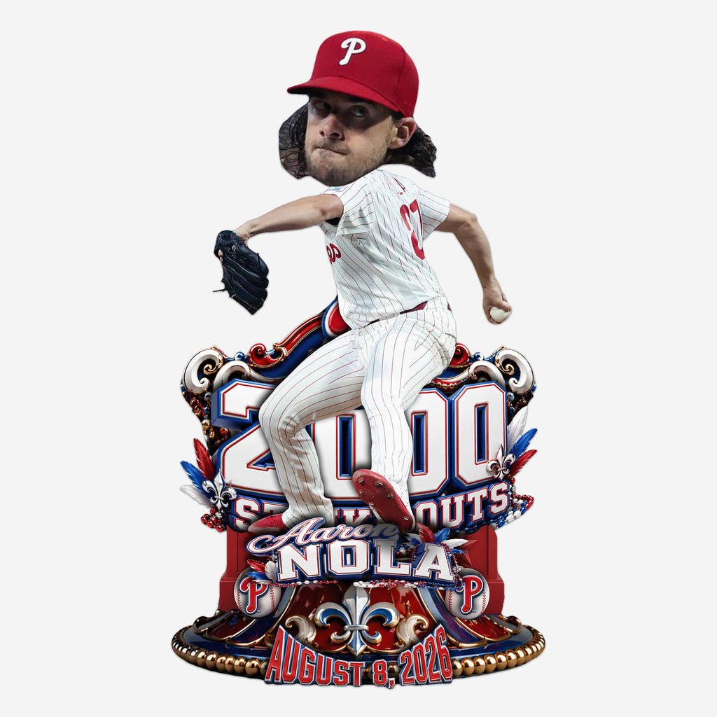 Aaron Nola Philadelphia Phillies 2,000 Strikeout Bobblehead FOCO - FOCO.com