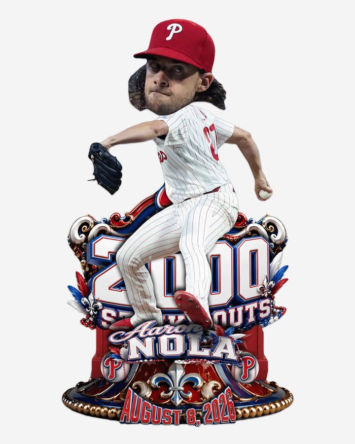 Aaron Nola Philadelphia Phillies 2,000 Strikeout Bobblehead FOCO - FOCO.com