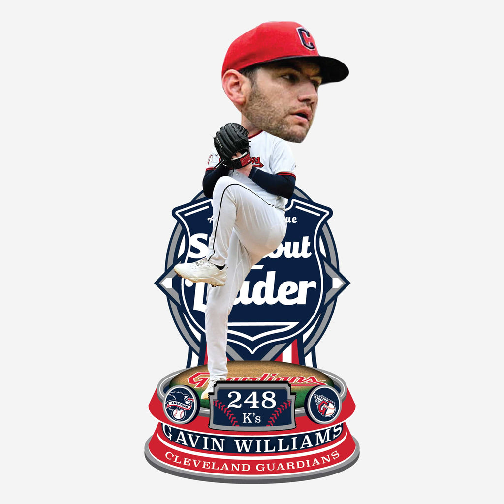 Gavin Williams Cleveland Guardians AL Strikeout Leader Bobblehead FOCO - FOCO.com