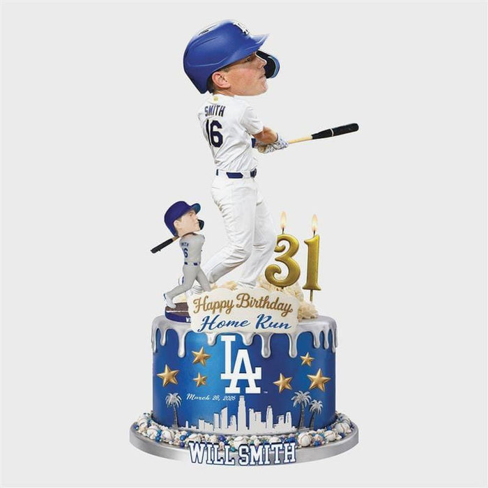 Will Smith Los Angeles Dodgers Birthday Home Run Bobblehead FOCO - FOCO.com