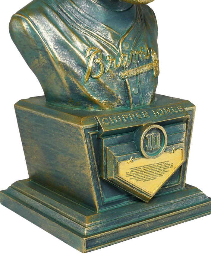 Chipper Jones Atlanta Braves Bronze Patina Bust Bobblehead