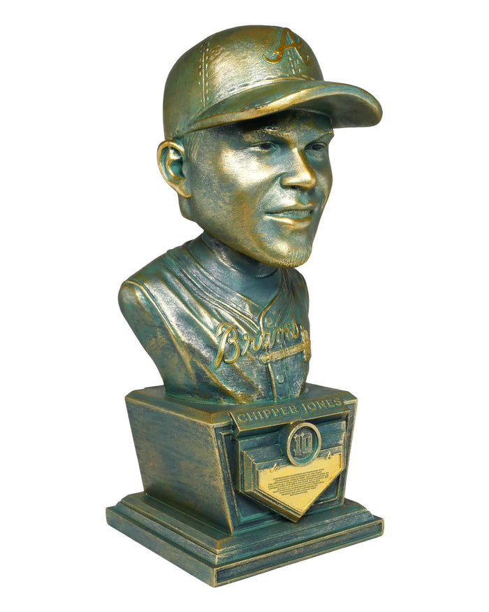 Chipper Jones Atlanta Braves Bronze Patina Bust Bobblehead