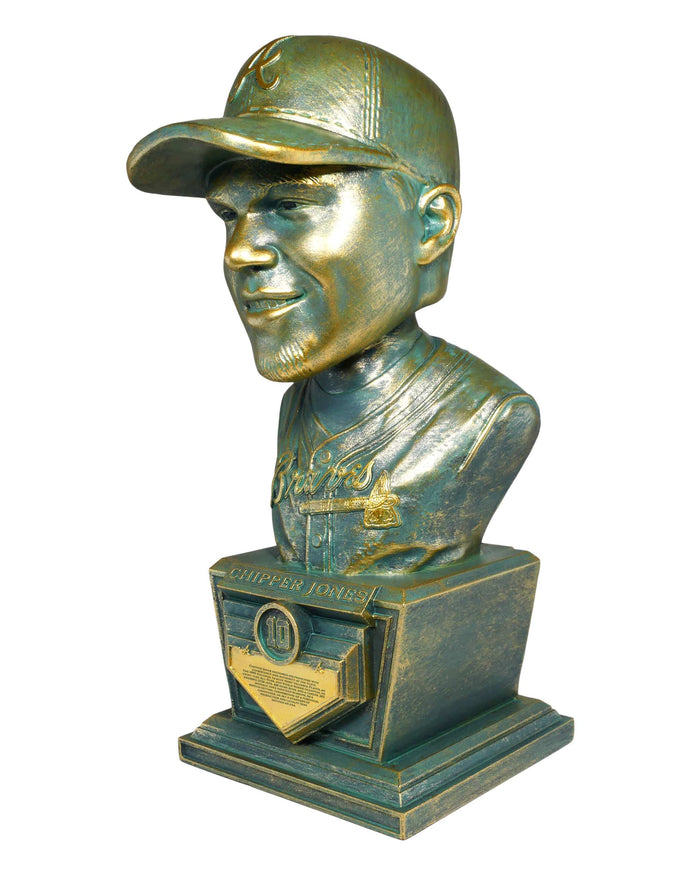 Chipper Jones Atlanta Braves Bronze Patina Bust Bobblehead