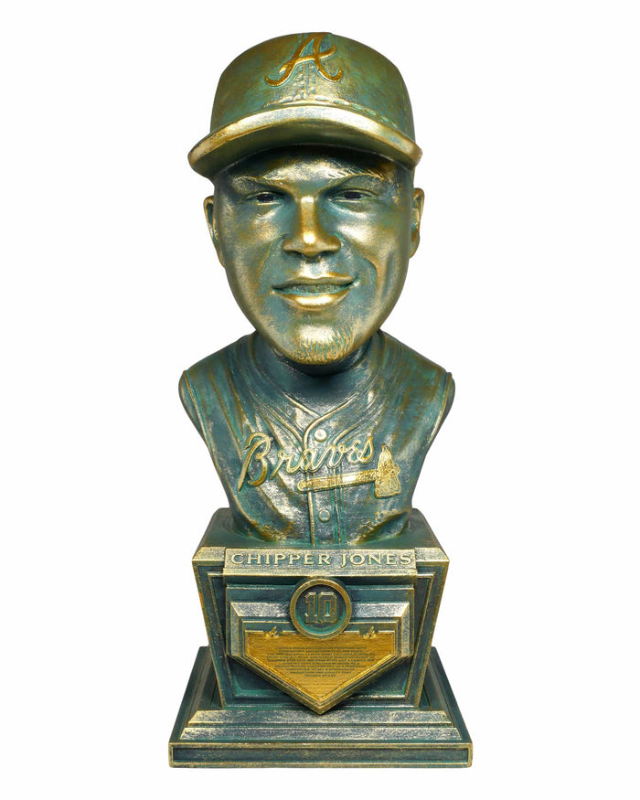 Chipper Jones Atlanta Braves Bronze Patina Bust Bobblehead