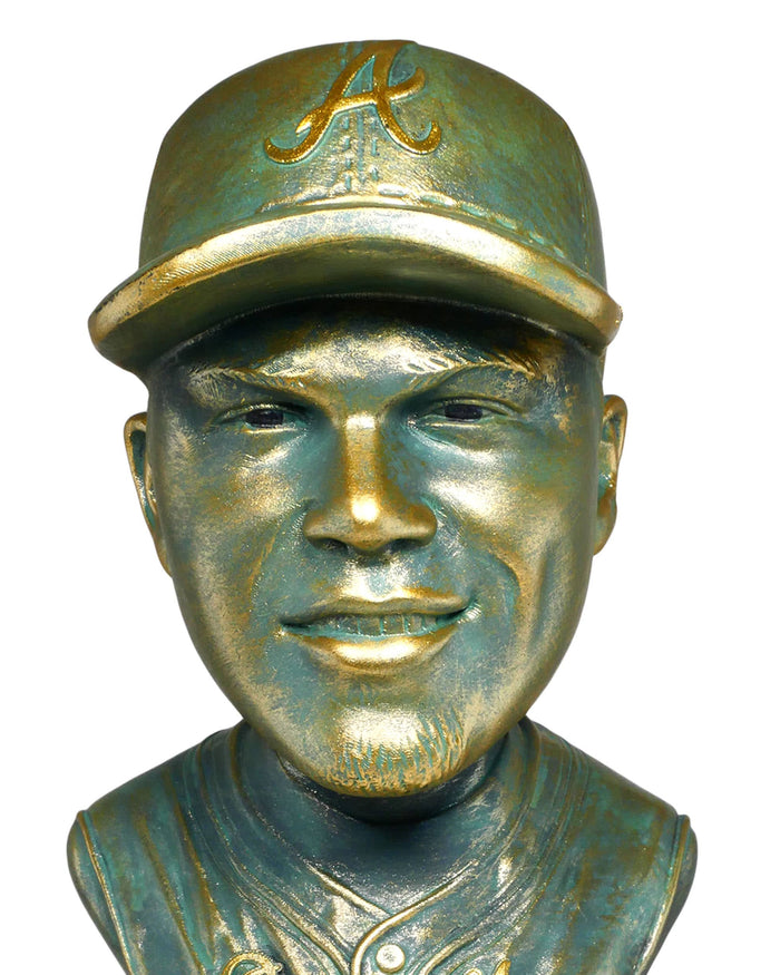 Chipper Jones Atlanta Braves Bronze Patina Bust Bobblehead