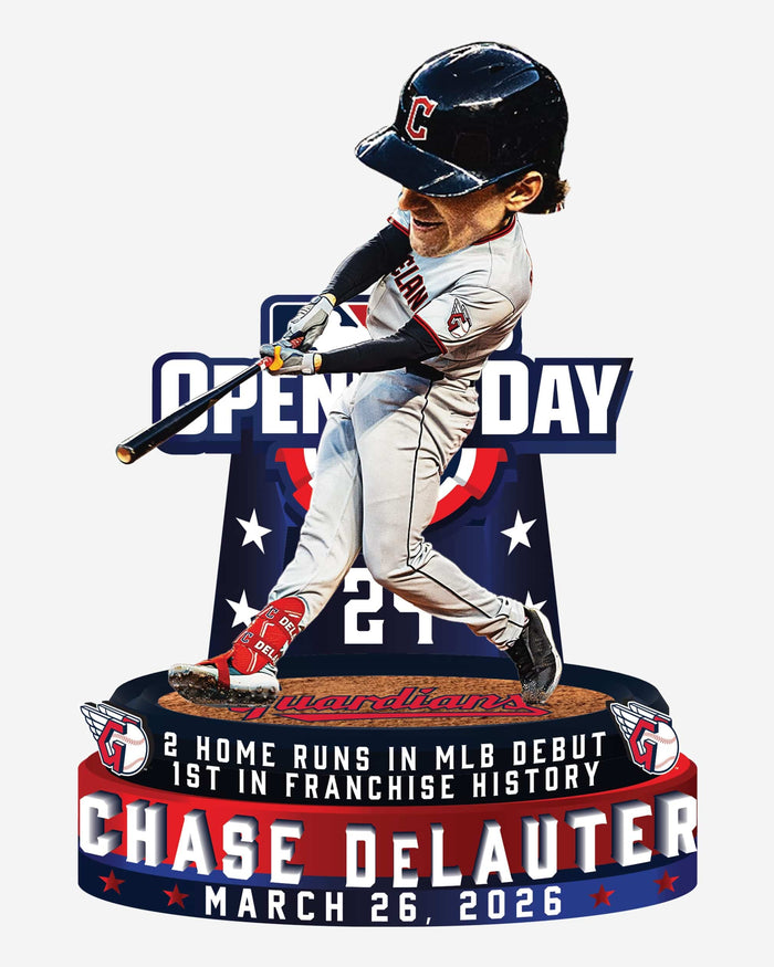 Chase DeLauter Cleveland Guardians MLB Debut 2 Home Run Game Bobblehead
