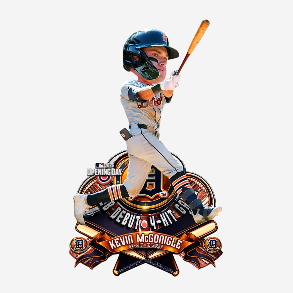 Kevin McGonigle Detroit Tigers MLB Debut 4 Hit Game Bobblehead
