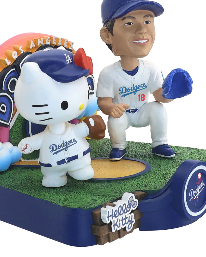 Yoshinobu Yamamoto & Hello Kitty® Los Angeles Dodgers Dual Mini Bobblehead Scene