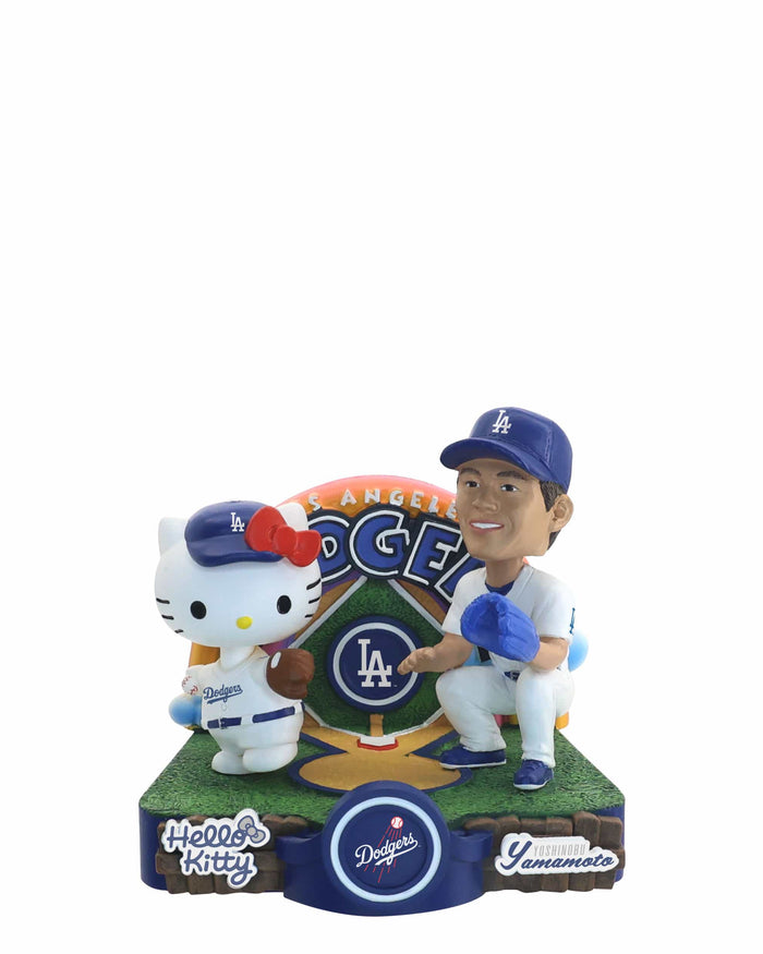 Yoshinobu Yamamoto & Hello Kitty® Los Angeles Dodgers Dual Mini Bobblehead Scene