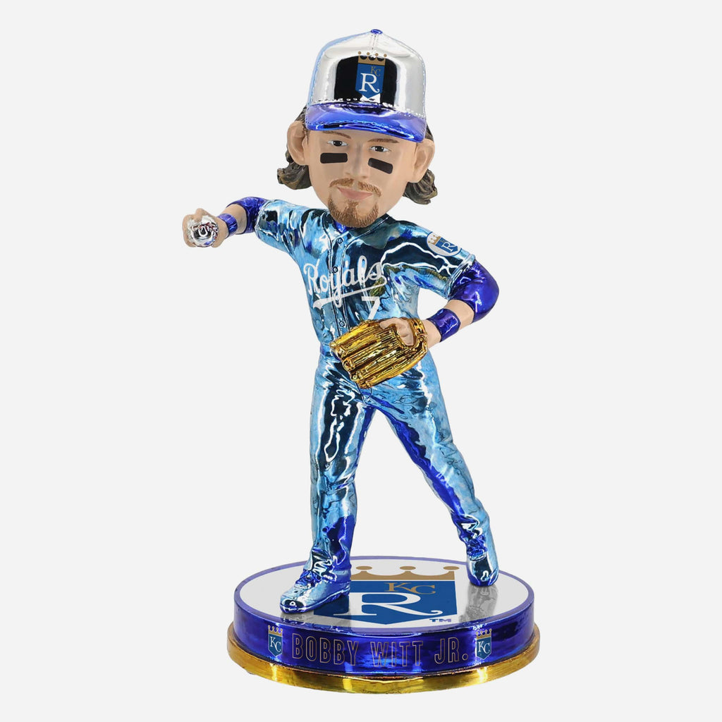 Bobby Witt Jr Kansas City Royals Powder Blue Electroplated Edition Bobblehead FOCO - FOCO.com