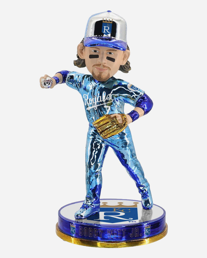 Bobby Witt Jr Kansas City Royals Powder Blue Electroplated Edition Bobblehead FOCO - FOCO.com