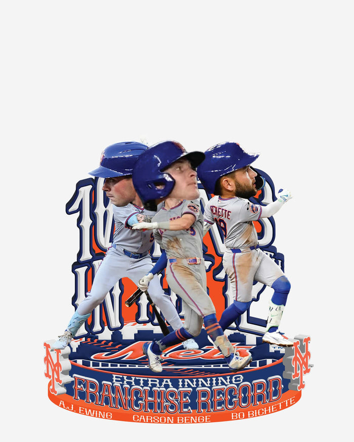 New York Mets Extra-Inning Win Franchise Record Mini Bobblehead Scene FOCO - FOCO.com