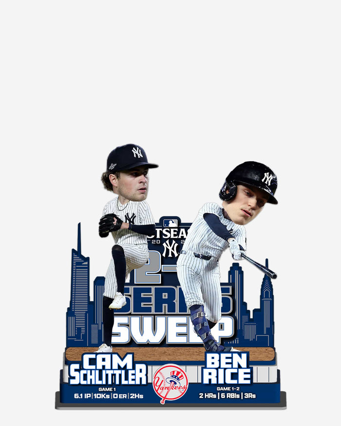Cam Schlittler & Ben Rice New York Yankees 2026 Wild Card Gamebreaker Dual Mini Bobblehead
