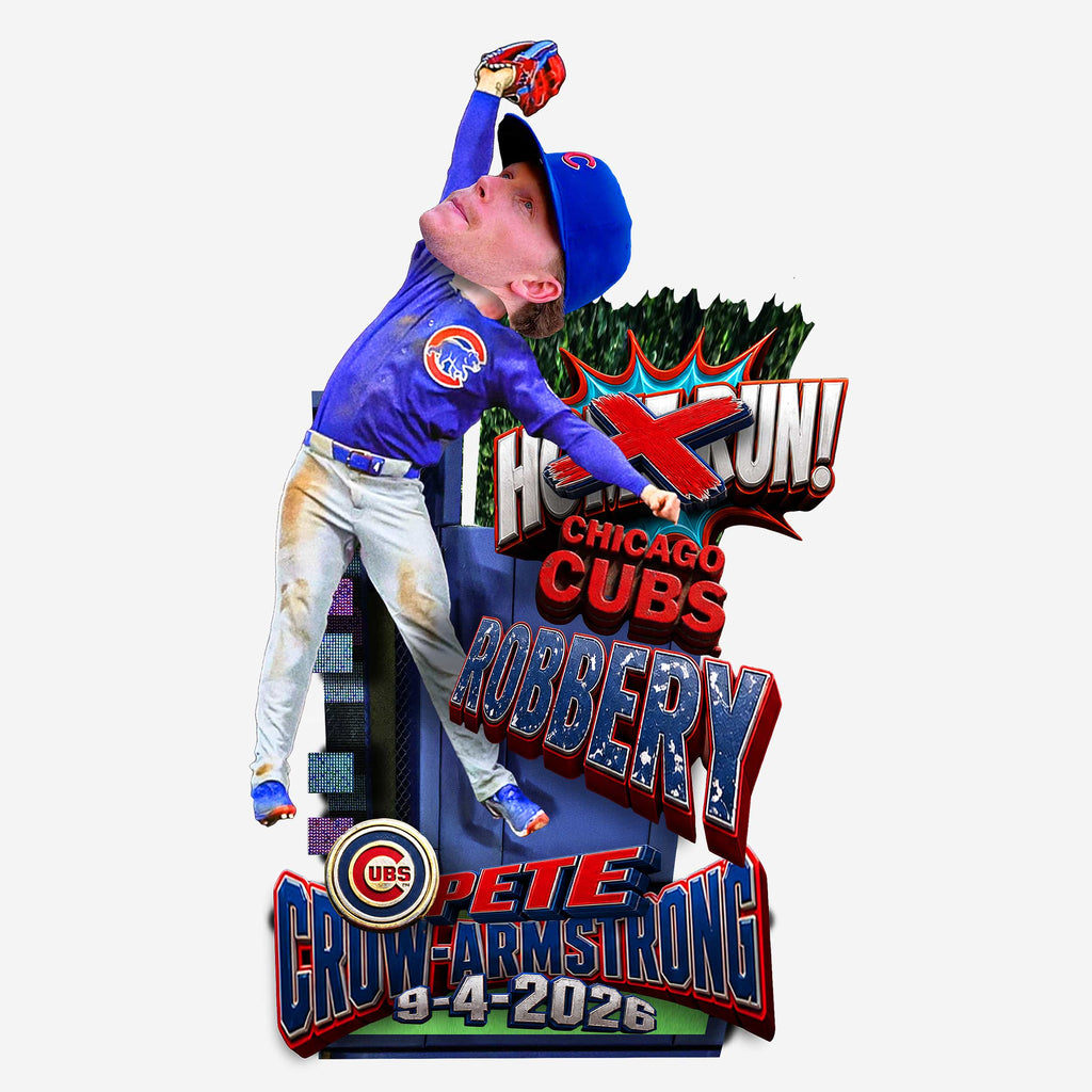 Pete Crow-Armstrong Chicago Cubs Home Run Robbery Bobblehead FOCO - FOCO.com