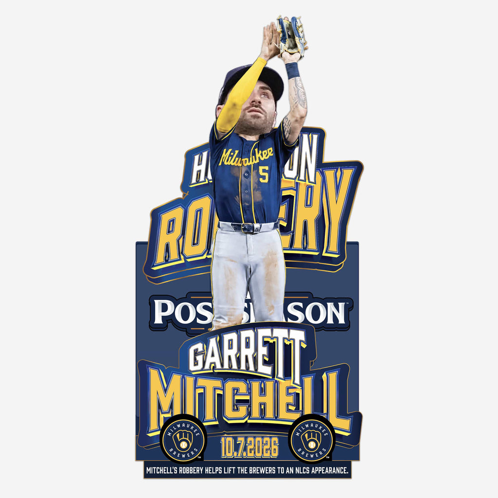 Garrett Mitchell Milwaukee Brewers 2026 NLDS Home Run Robbery Bobblehead FOCO - FOCO.com