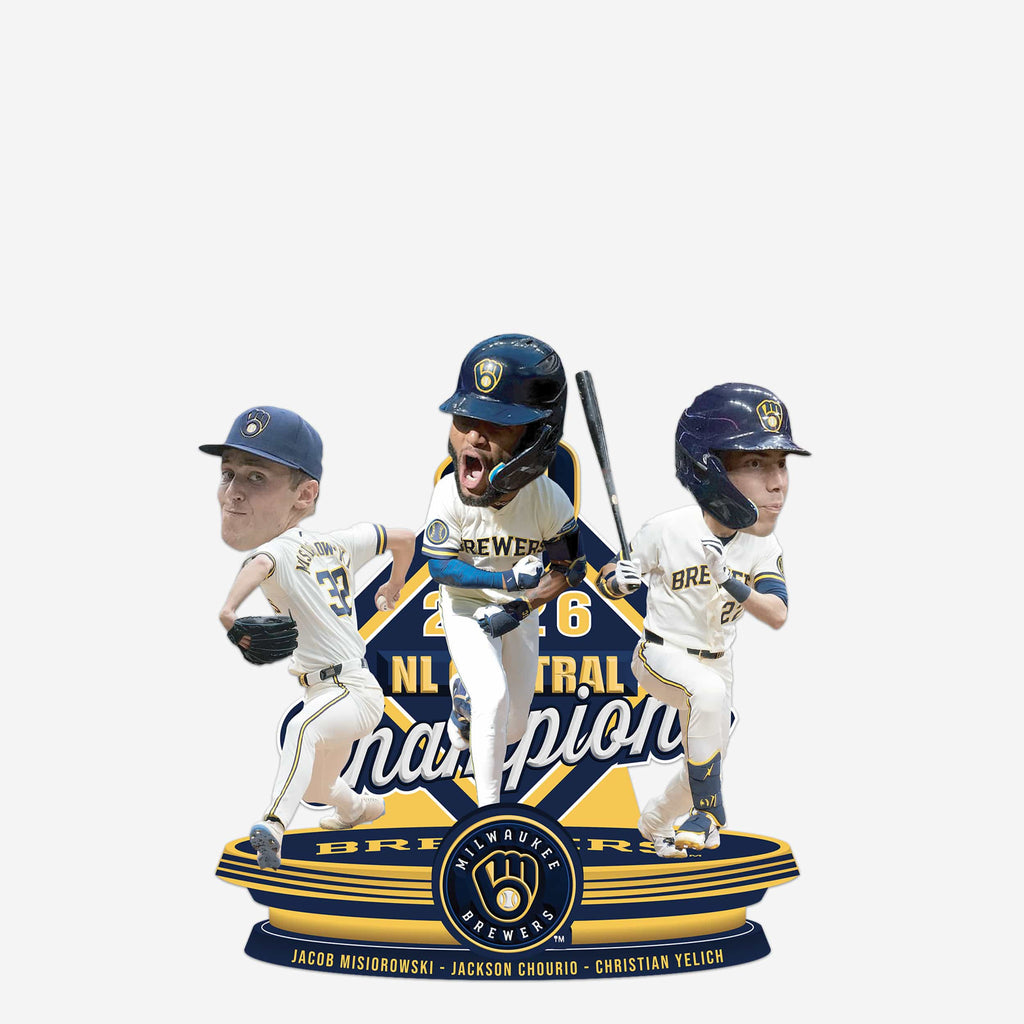 Milwaukee Brewers NL Central Division Winner Mini Bobblehead Scene FOCO - FOCO.com